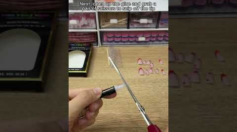 What's the correct way to apply press on nails with glue?#pressonnails #nails #handmadenails