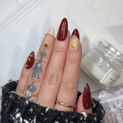 Midnight Starry Sky | Handmade Nails,Ellie Vincy Press on Nails,Long, Medium  Almond,Geometric, Glitter,Handmade Gold, Black, Red press on nails,10 pcs, false nails,reusable,glue on nails