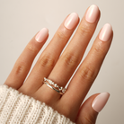 Blush Touch｜New,Ellie Vincy Press on Nails,  ,Ombre, White press on nails,30 pcs, False nails,Reusable,Glue on nails,Sticky on nails,Pop on nails