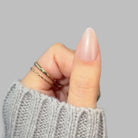 pink nails, baby pink nails, pink short nails, pink almond nails, press on nails, light pink nails, pink glitter nails, glued-on nails